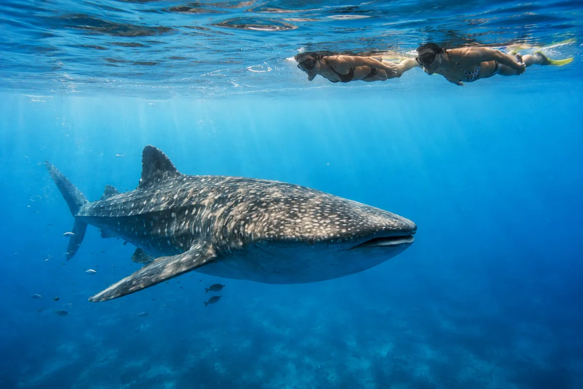 Whale shark snorkeling in the Riviera Maya